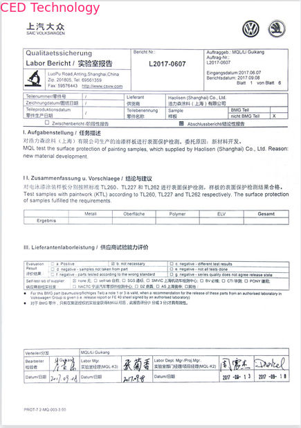 Trung Quốc HLS Coatings （Shanghai）Co.Ltd Chứng chỉ